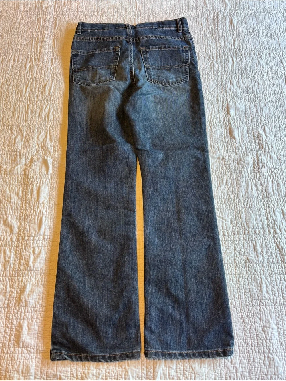 Boys Dark Blue Bootcut Jeans